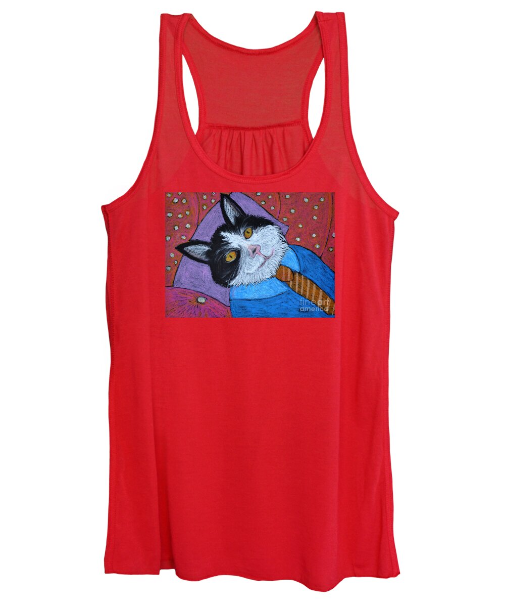 Children's Illustrations Women's Tank Top featuring the pastel Teddys Daydream by Reb Frost