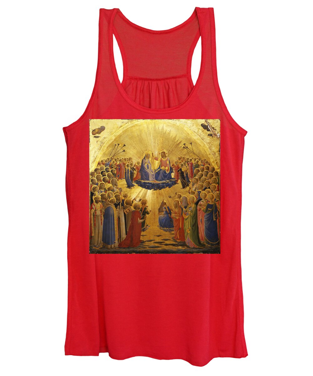 Fra Angelico Women's Tank Top featuring the painting The Coronation of the Virgin by Fra Angelico