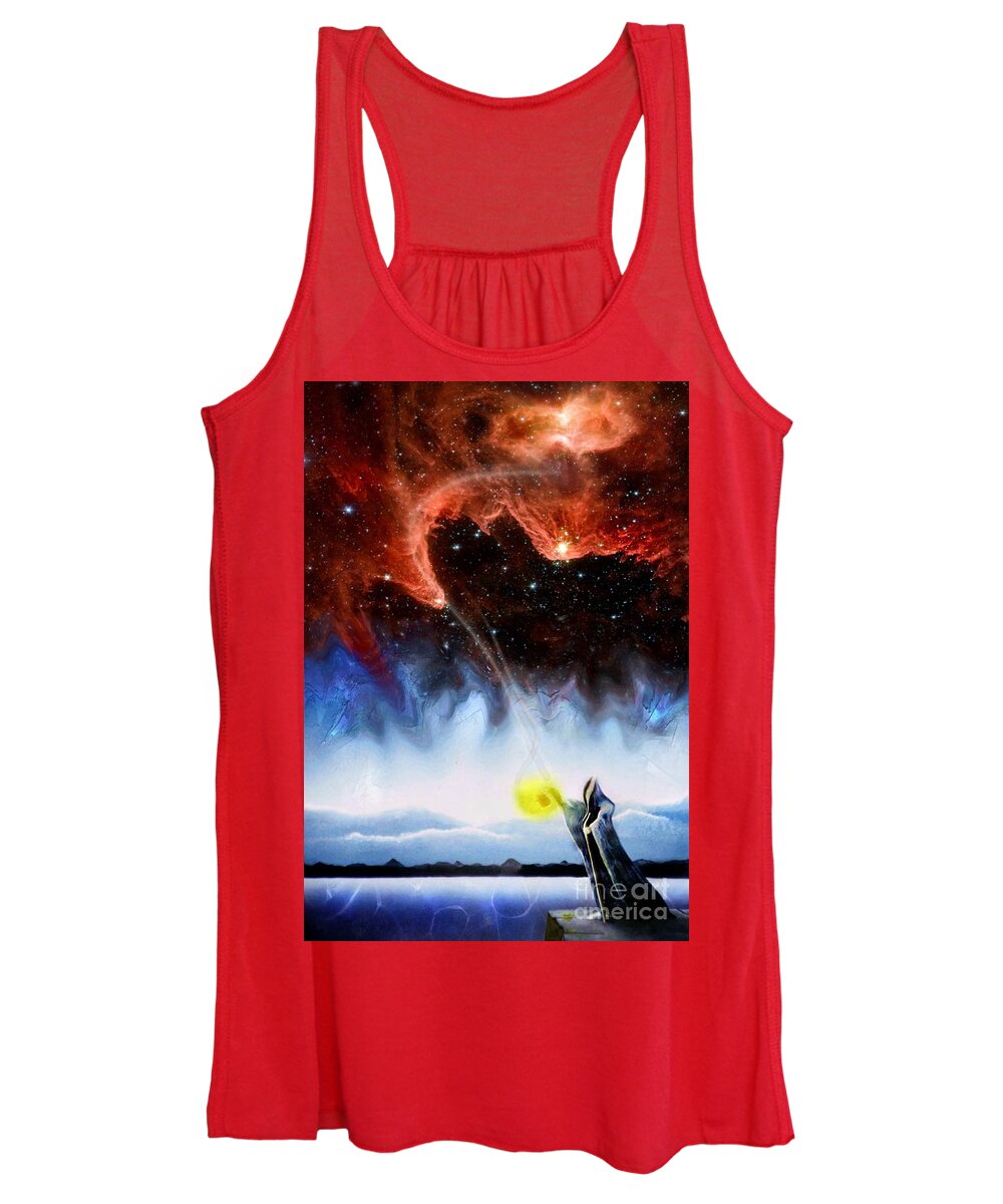 Fantasy Image Women's Tank Top featuring the painting The Hermit's Path by David Neace CPX
