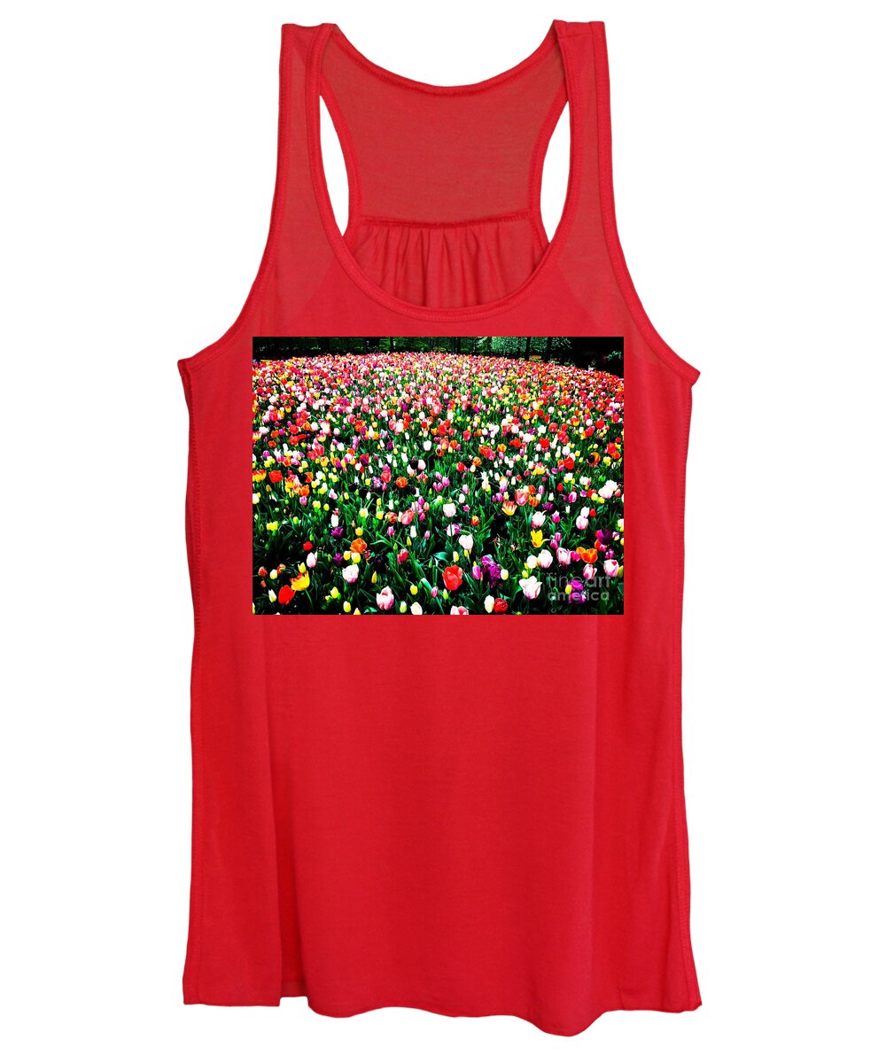 Tulips Women's Tank Top featuring the photograph Tulips by HELGE Art Gallery
