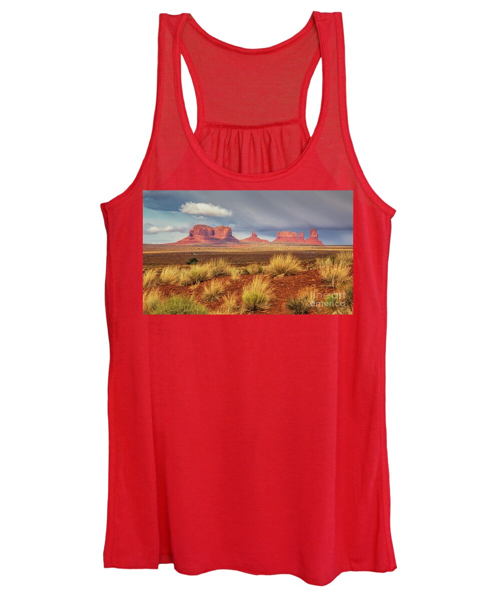 Monument Valley Women's Tank Top featuring the photograph View of Monument Valley by Mimi Ditchie