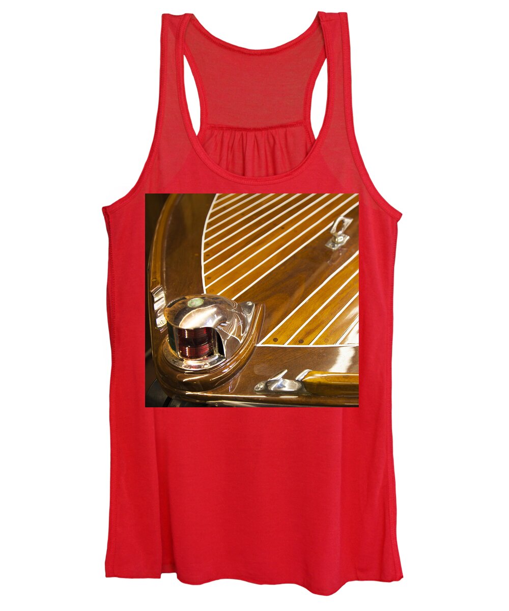 Charles Harden Women's Tank Top featuring the photograph Vintage Century Boat Bow Light #2 by Charles Harden