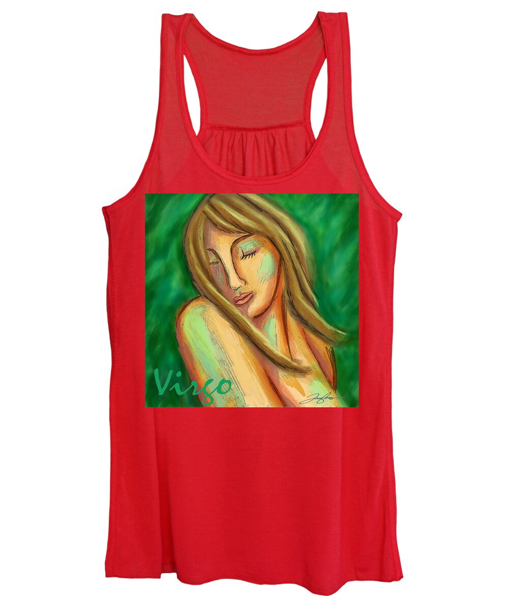 Virgo Women's Tank Top featuring the painting Virgo by Tony Franza