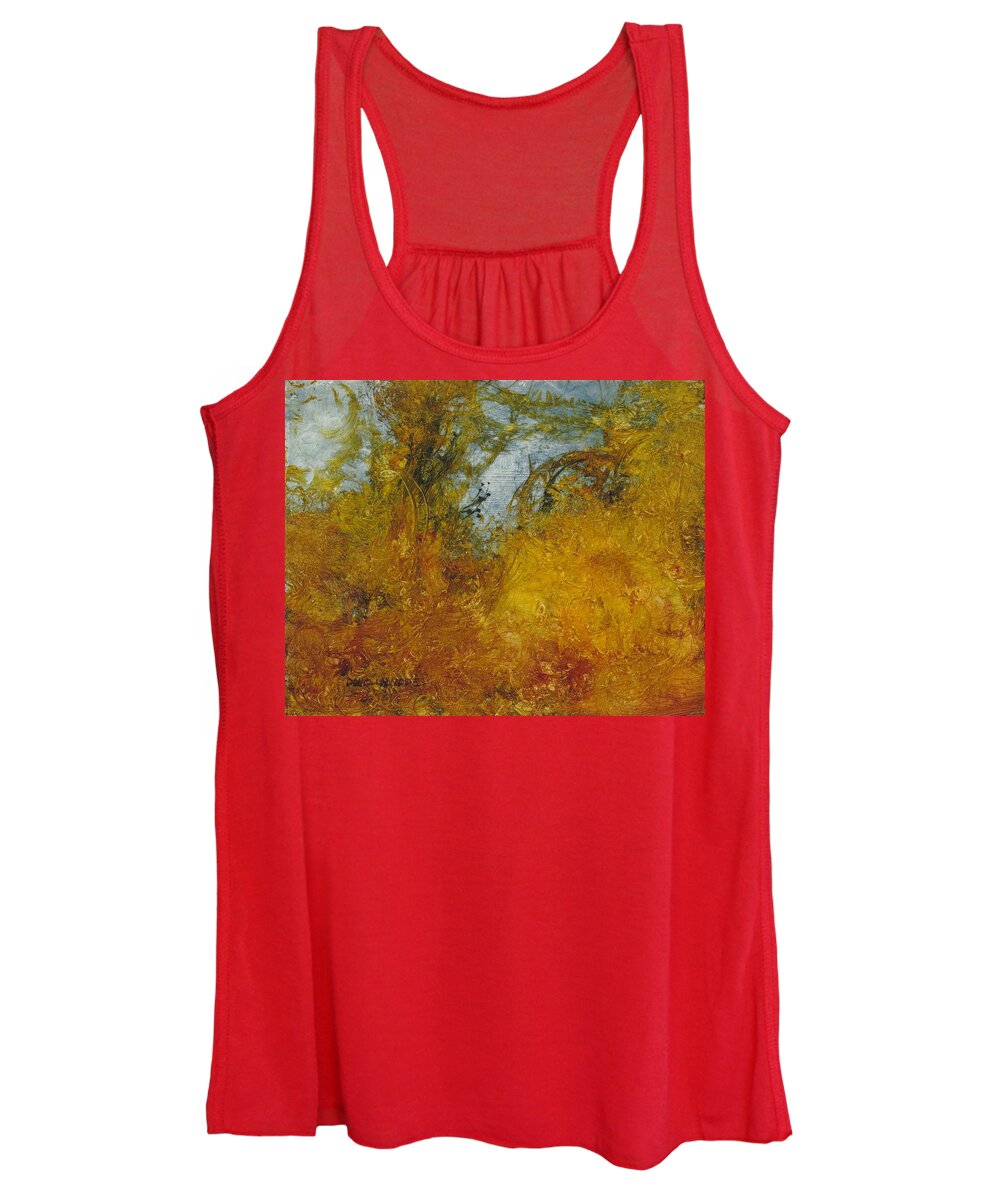 Warm Earth Women's Tank Top featuring the painting Warm Earth 66 by David Ladmore