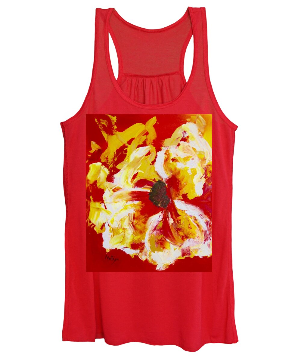 Flower Women's Tank Top featuring the painting Wild Flower by Nataya Crow