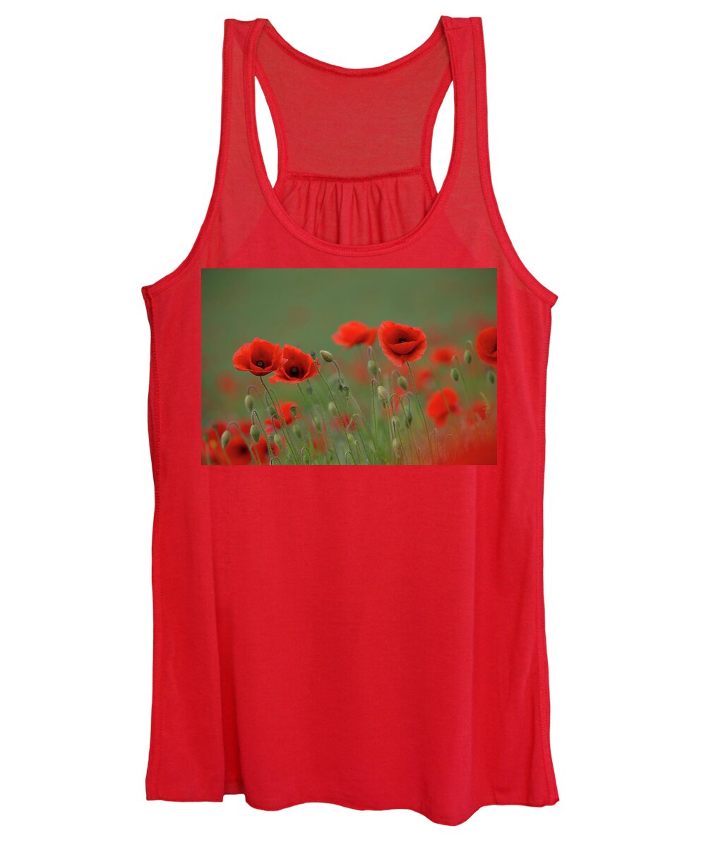 Wild Women's Tank Top featuring the photograph Wild Poppies by Pete Walkden