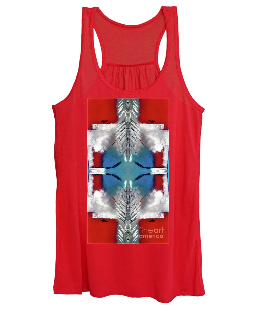 Bird Women's Tank Top featuring the painting Winter Birds by Tracey Lee Cassin