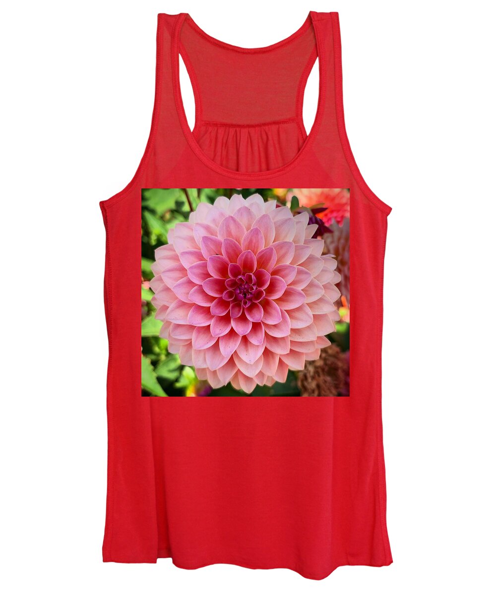 Pink Women's Tank Top featuring the photograph Pink Dahlia #2 by Brian Eberly