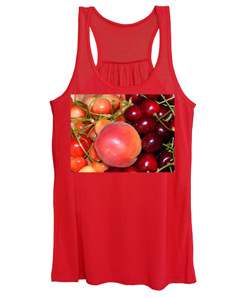 Food Women's Tank Top featuring the photograph Still life of fruit in various compositions, cherry #3 by Oleg Prokopenko