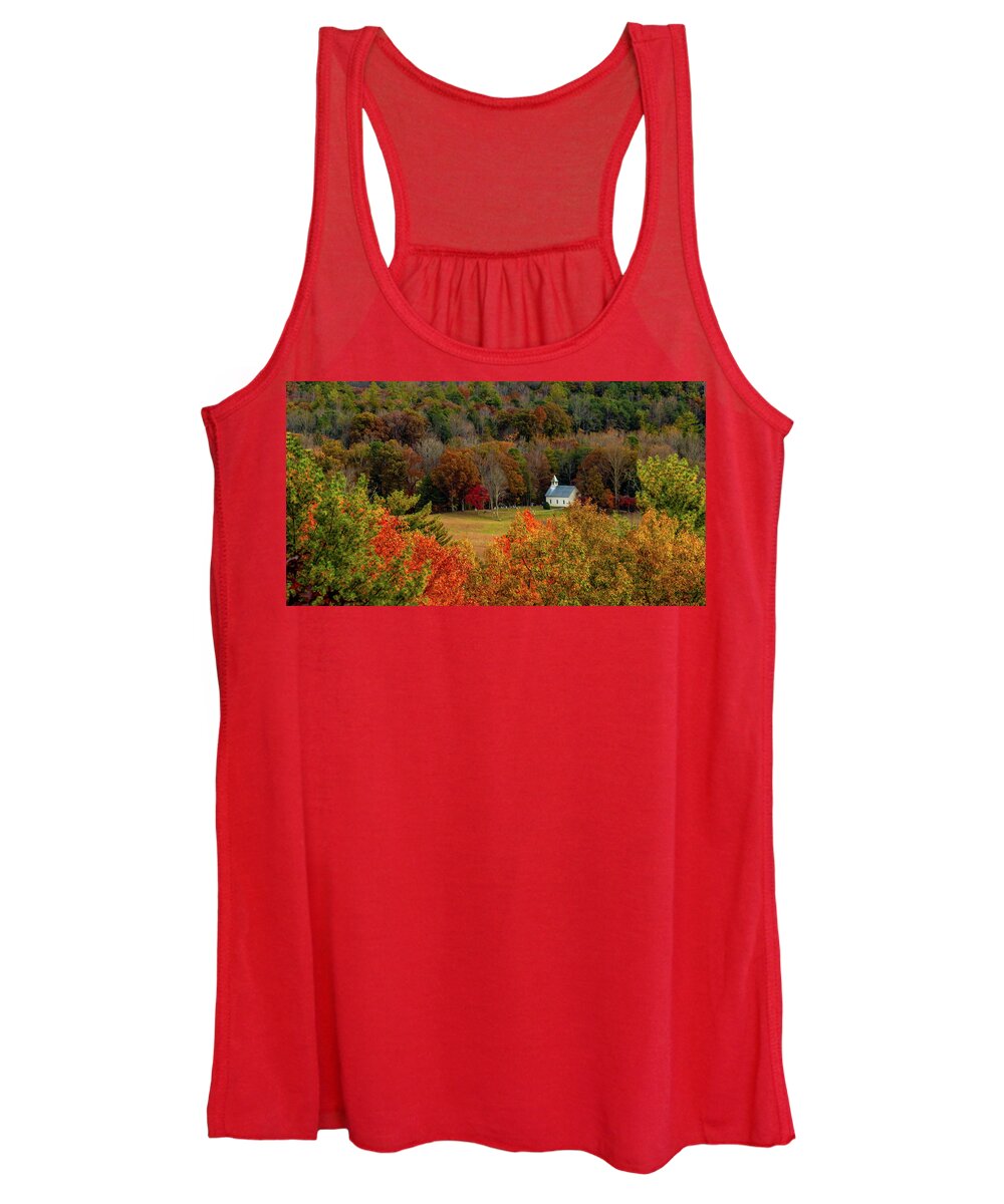 Church Women's Tank Top featuring the photograph A Rich View by Marcy Wielfaert