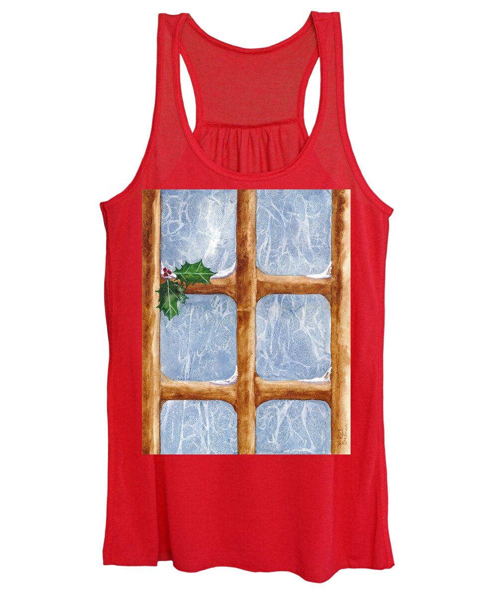 Holly Women's Tank Top featuring the painting A Visit From Jack Frost by Richard Stedman