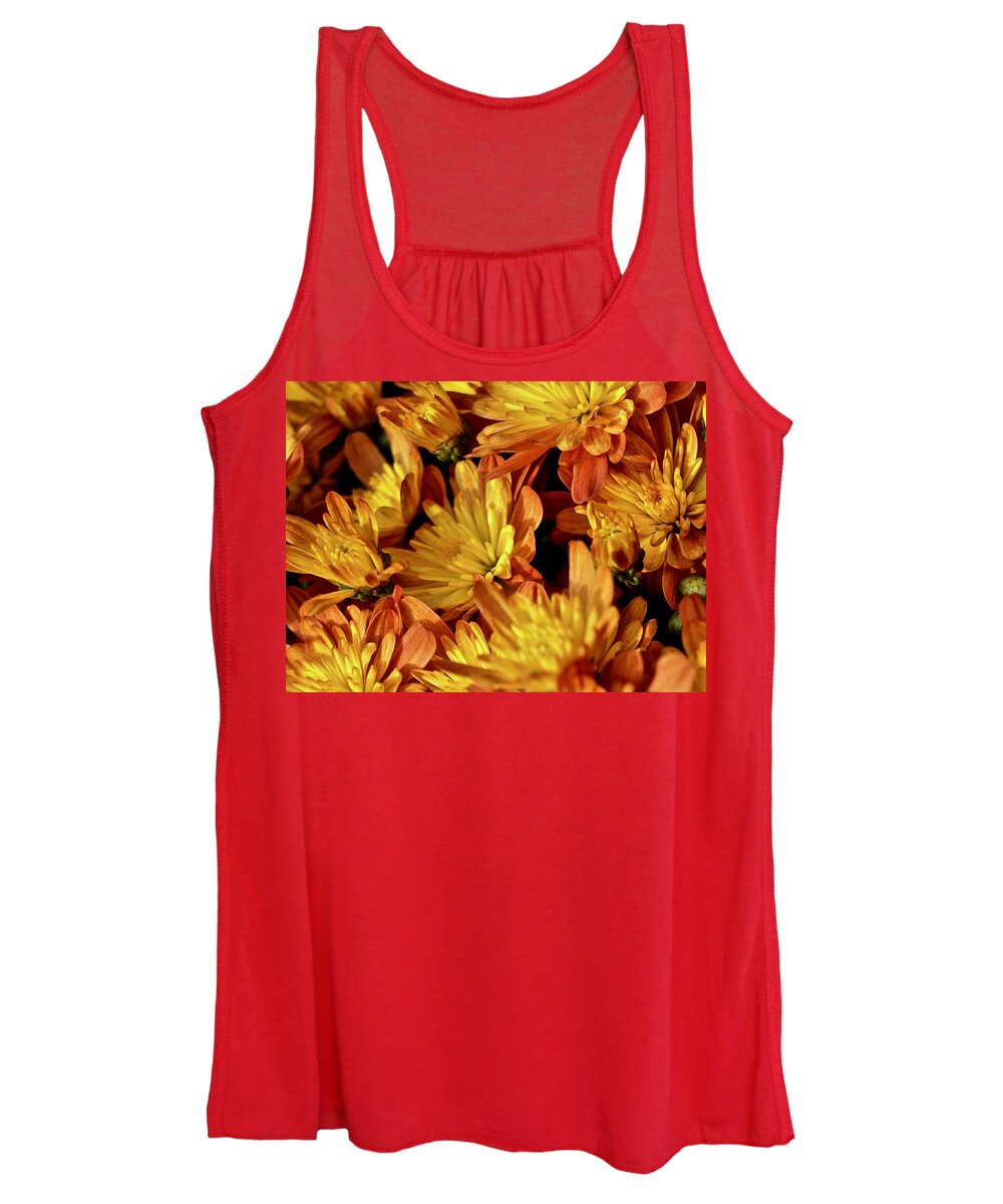 Autumn Women's Tank Top featuring the photograph Autumn Chrysanthemums by Kathy Chism