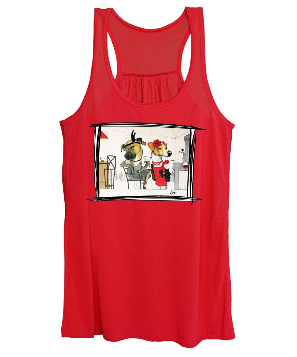 Campbell Women's Tank Top featuring the drawing Campbell 5198 by Canine Caricatures By John LaFree