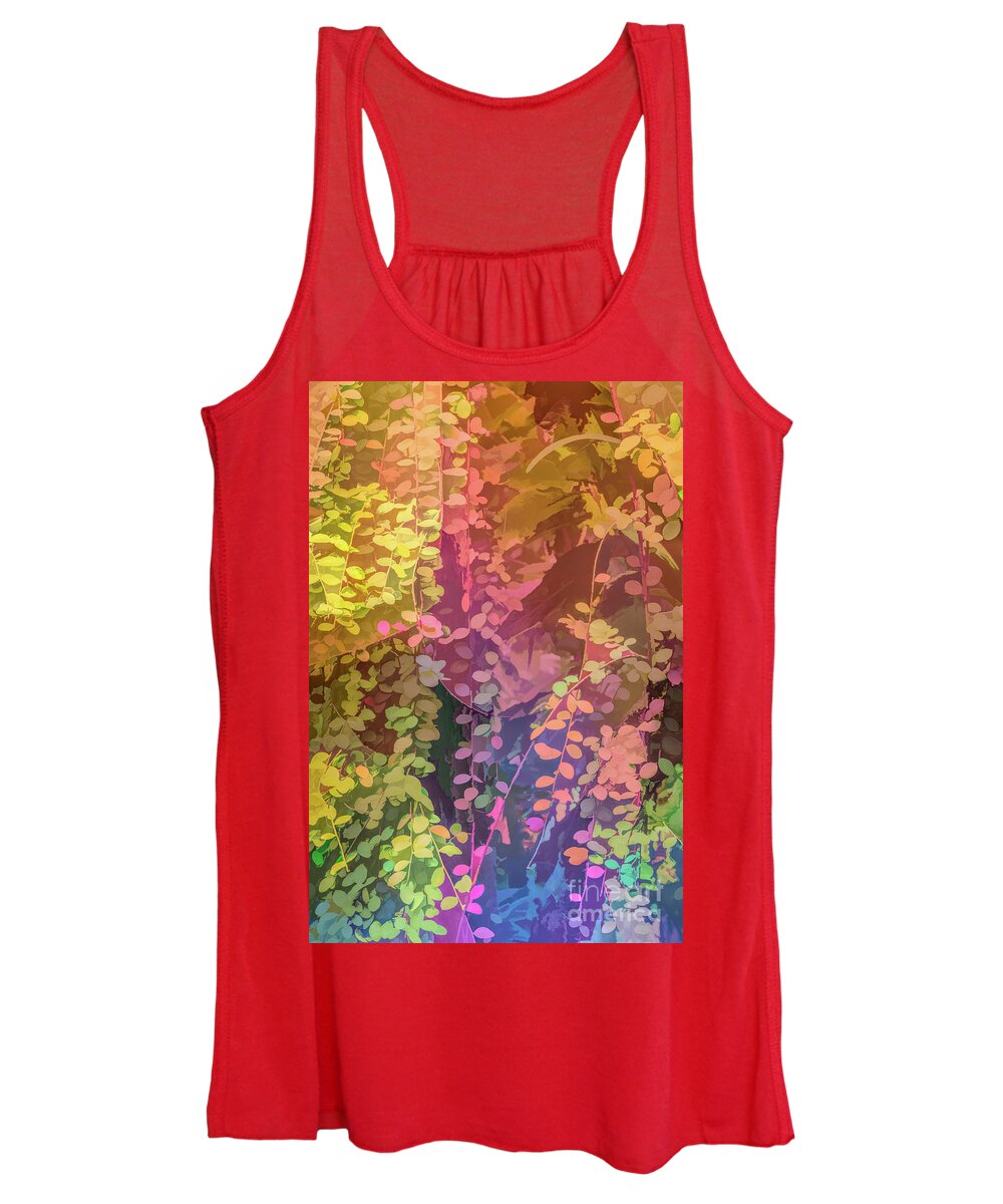 Abstract Women's Tank Top featuring the photograph Colorful Leaves by Roslyn Wilkins