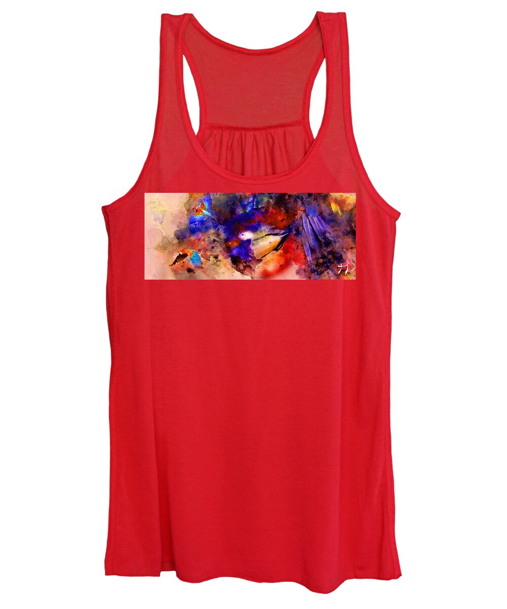 Guara Women's Tank Top featuring the painting Guara by Carlos Paredes Grogan