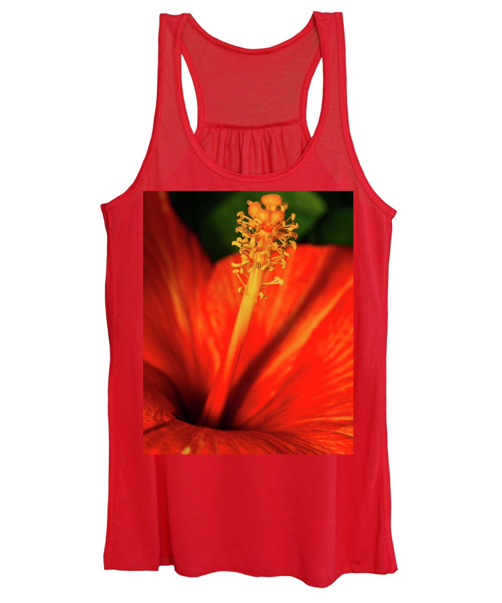 Closeup Women's Tank Top featuring the photograph Into a Flower by Dheeraj Mutha