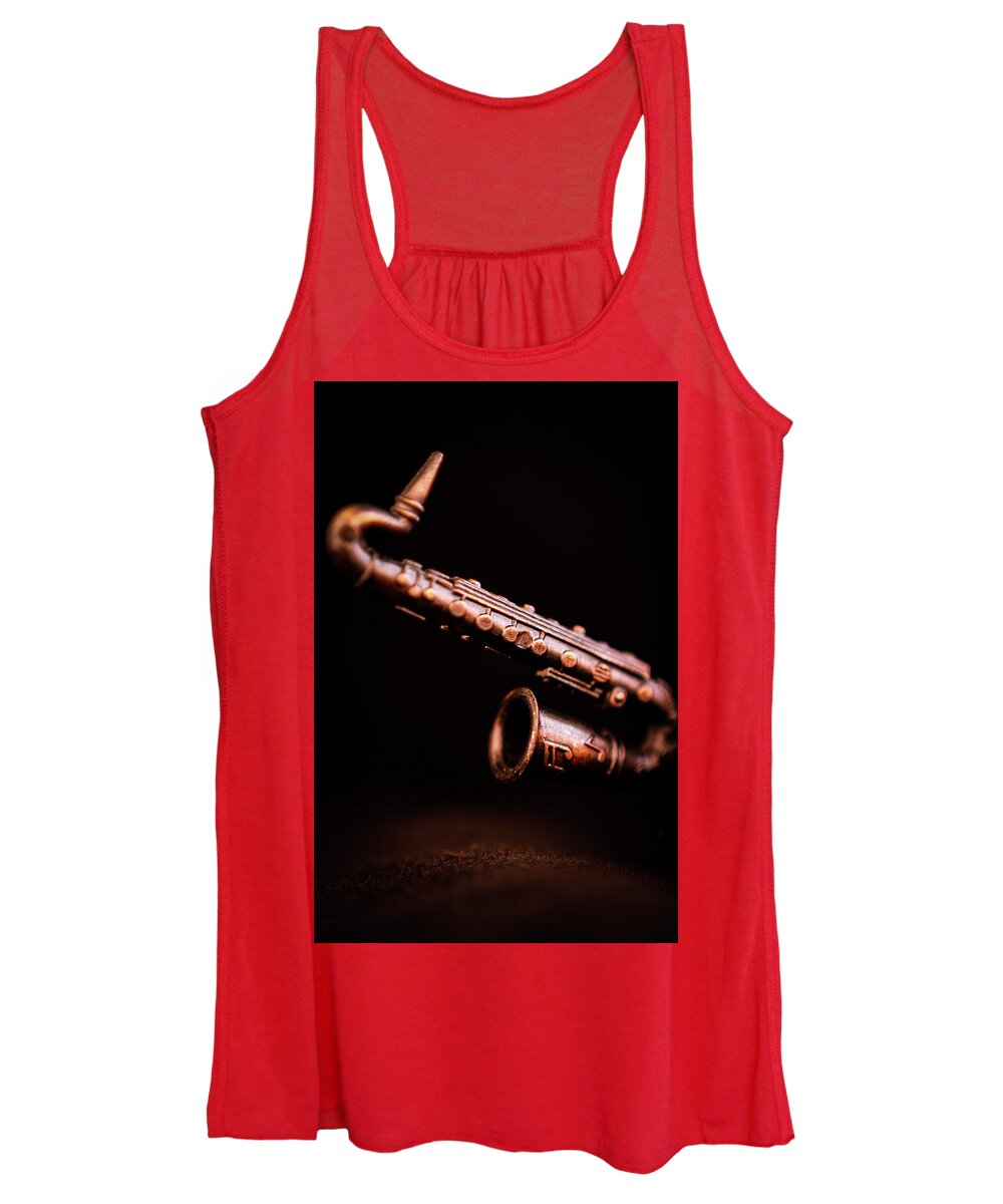 Sax Women's Tank Top featuring the photograph Li'l Saxophone 1 by Anamar Pictures
