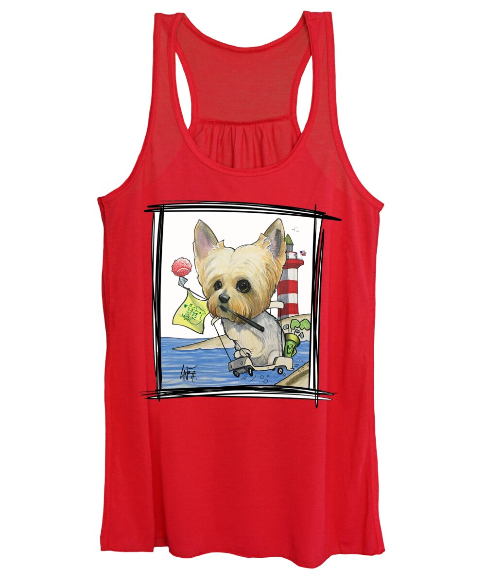 Musick Women's Tank Top featuring the drawing Musick 5133 by Canine Caricatures By John LaFree
