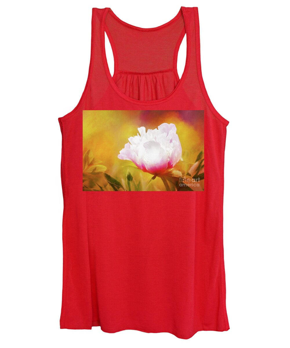 Peony Women's Tank Top featuring the photograph Peony Delight by Anita Pollak