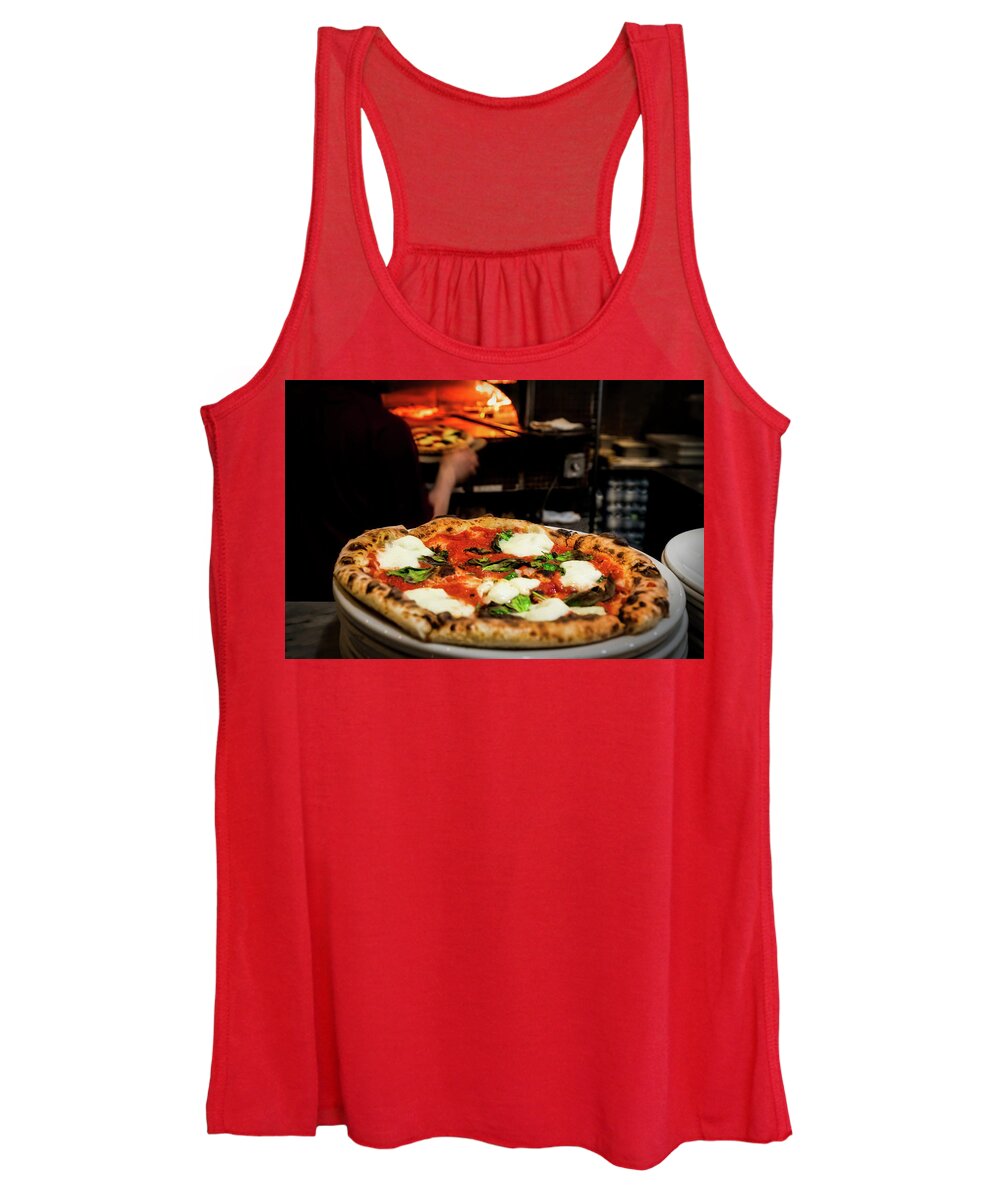 Basil Women's Tank Top featuring the photograph Pizza 3 by Bill Chizek