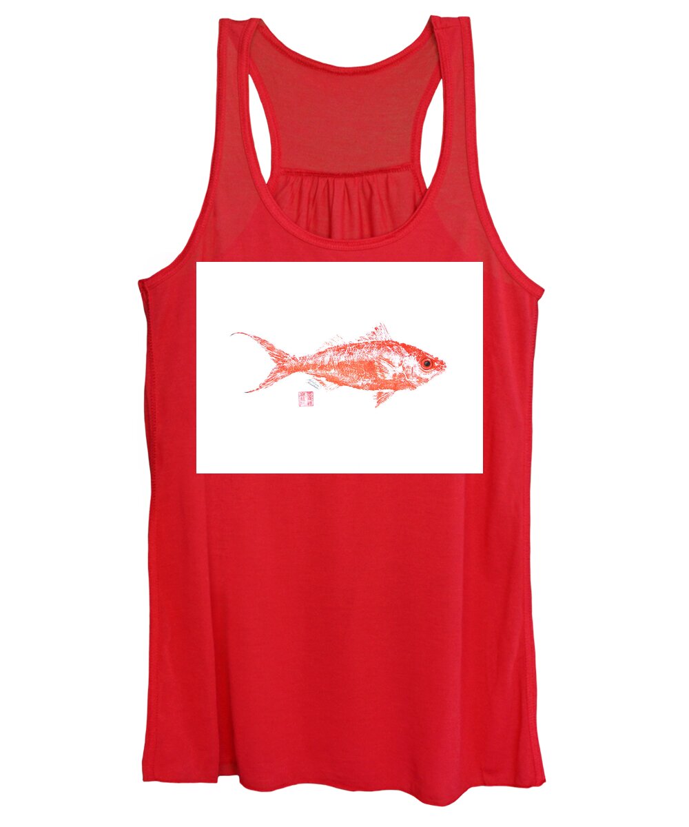 Fish Women's Tank Top featuring the painting Queen Snapper by Adrienne Dye