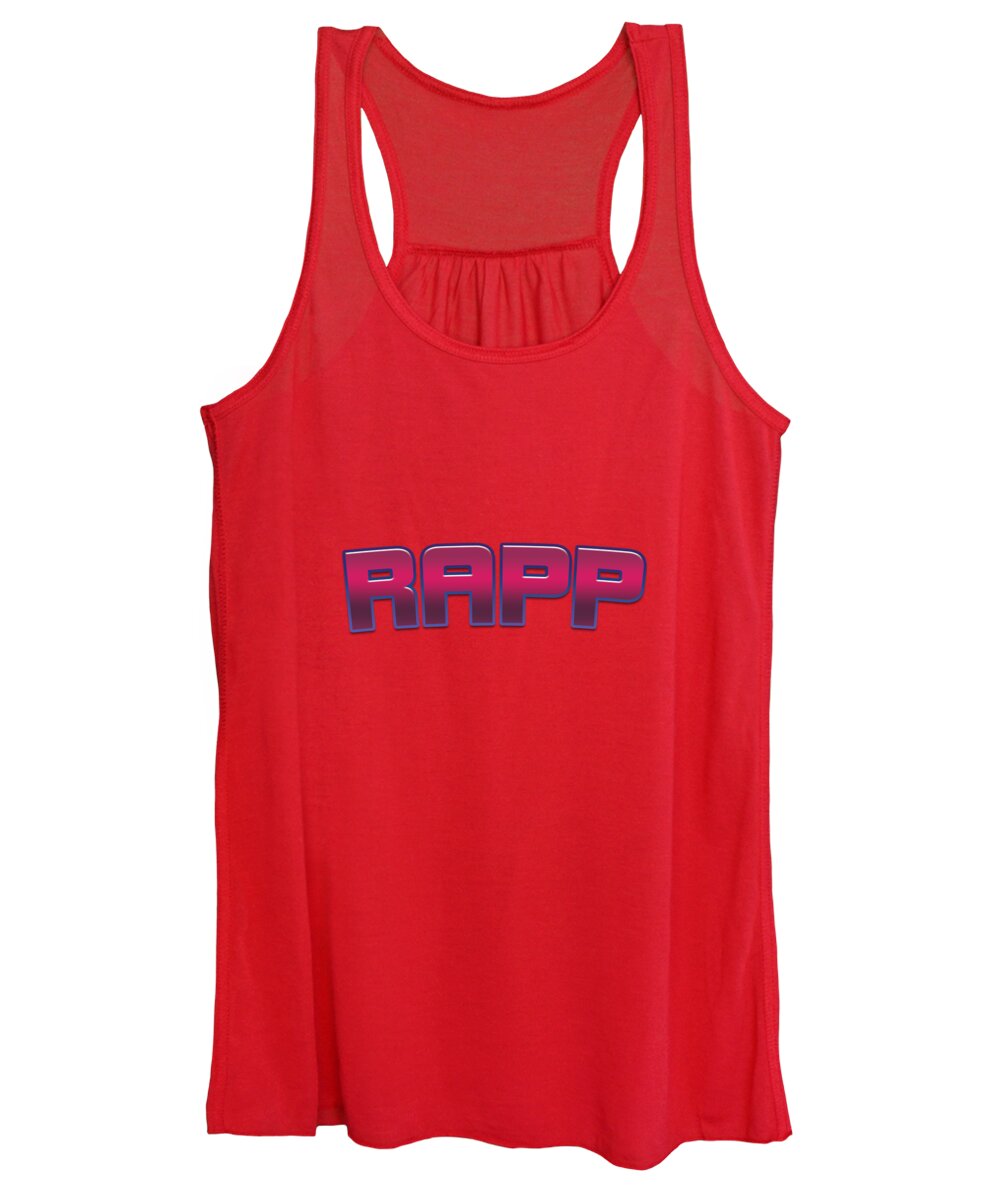 Rapp Women's Tank Top featuring the digital art Rapp #Rapp by TintoDesigns