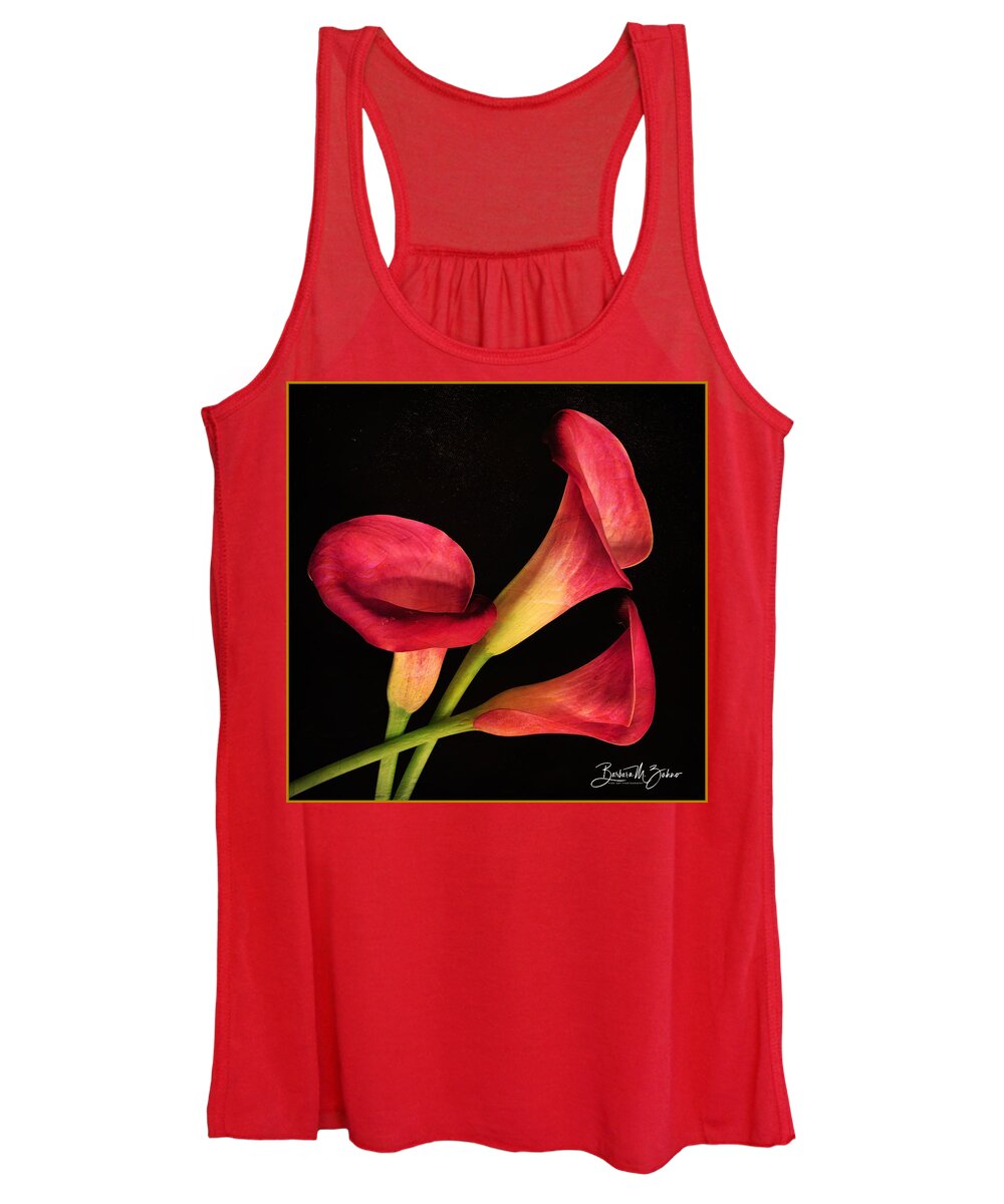 Flowers Women's Tank Top featuring the photograph Red Lilies Trio by Barbara Zahno