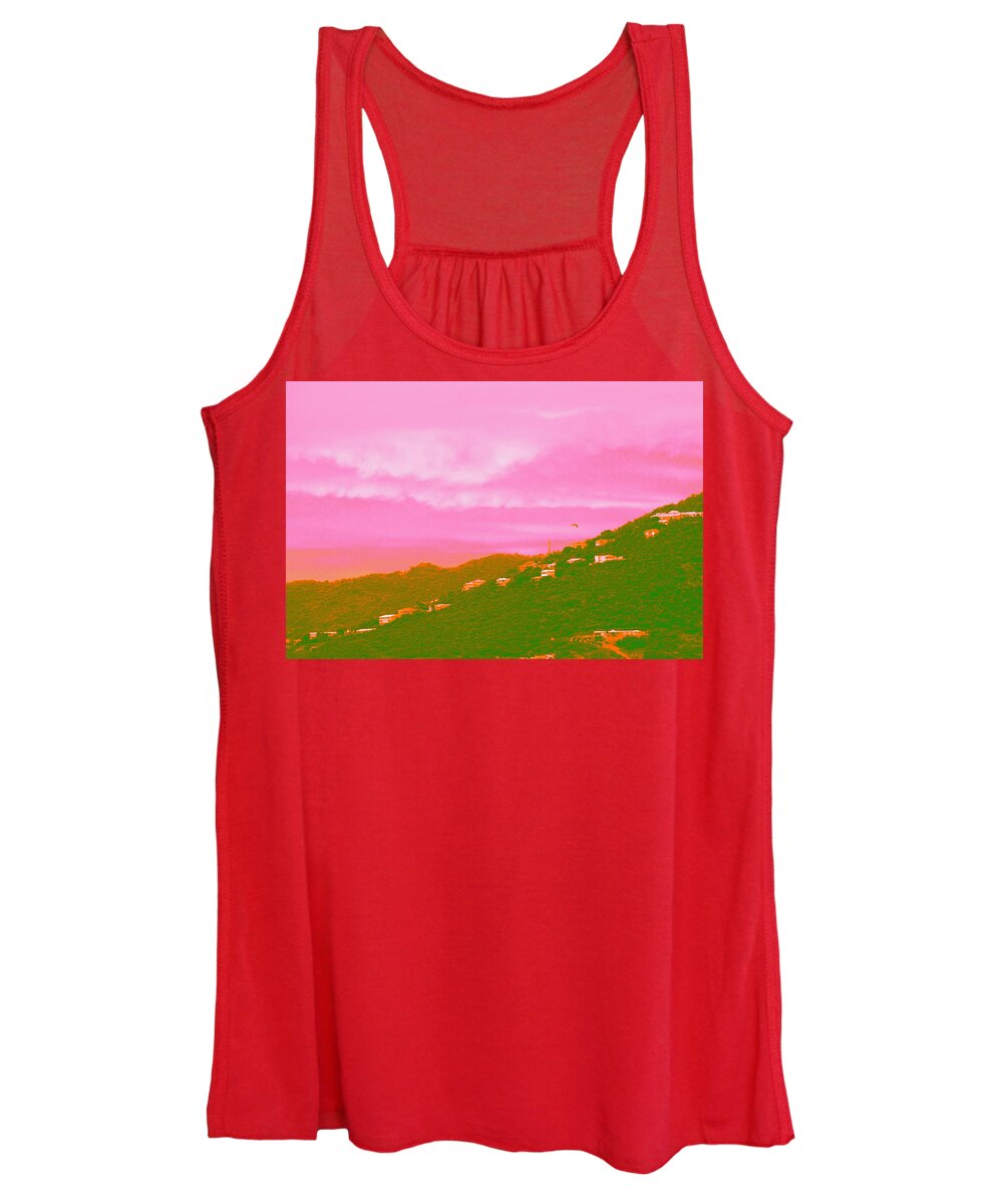 Mountain Women's Tank Top featuring the photograph Soaring Solo by Debra Grace Addison