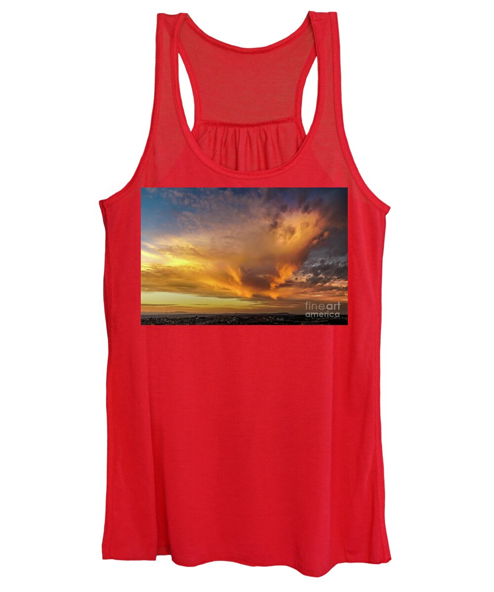 Sunset Women's Tank Top featuring the photograph Sunset wave by David Meznarich