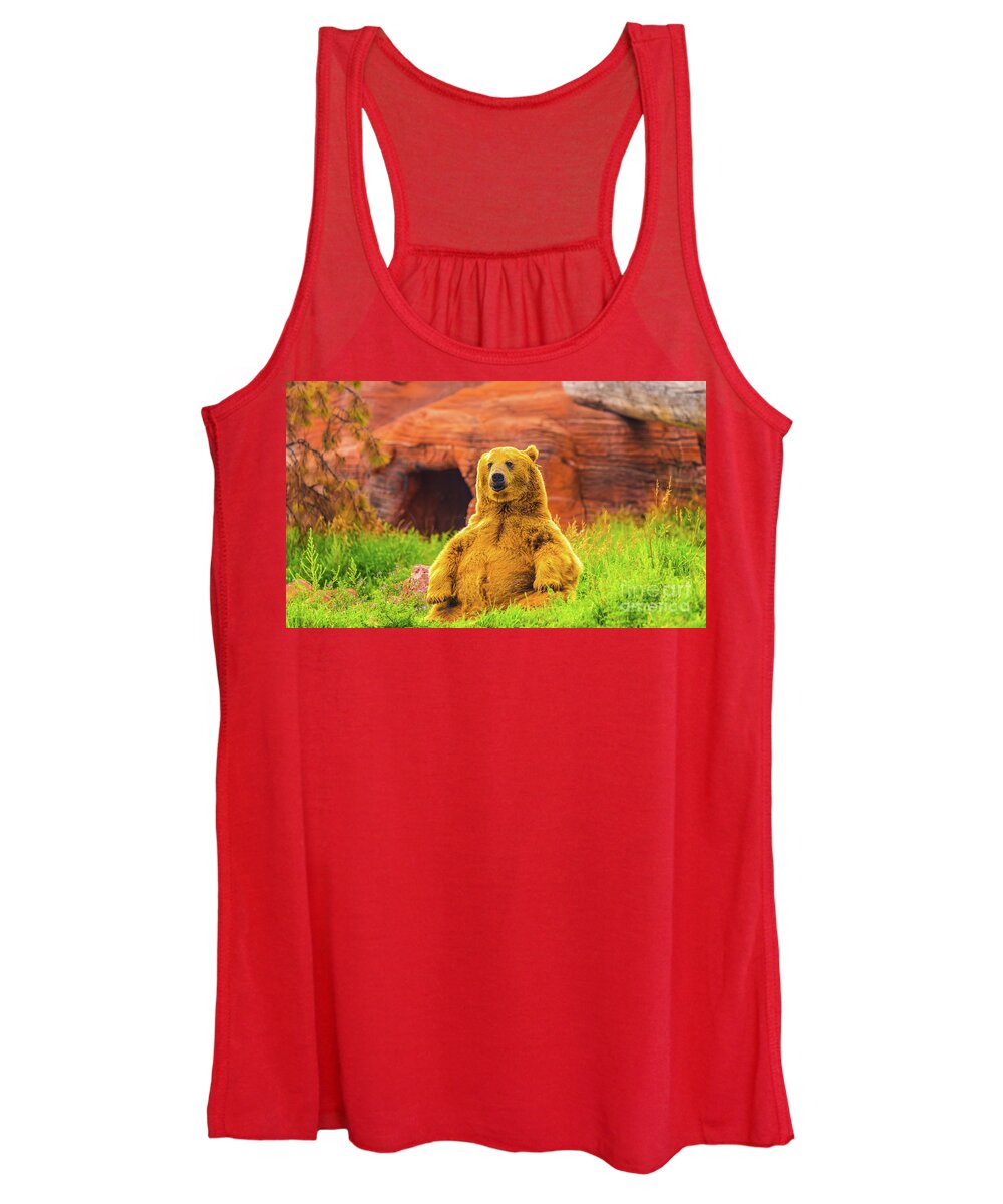 Bear Women's Tank Top featuring the photograph Teddy Bear by Dheeraj Mutha