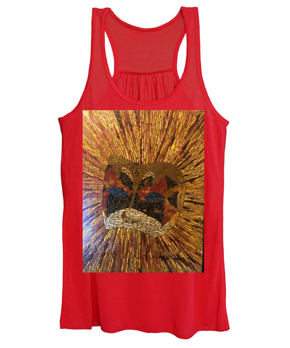 Mask Women's Tank Top featuring the painting Virtue by DLWhitson