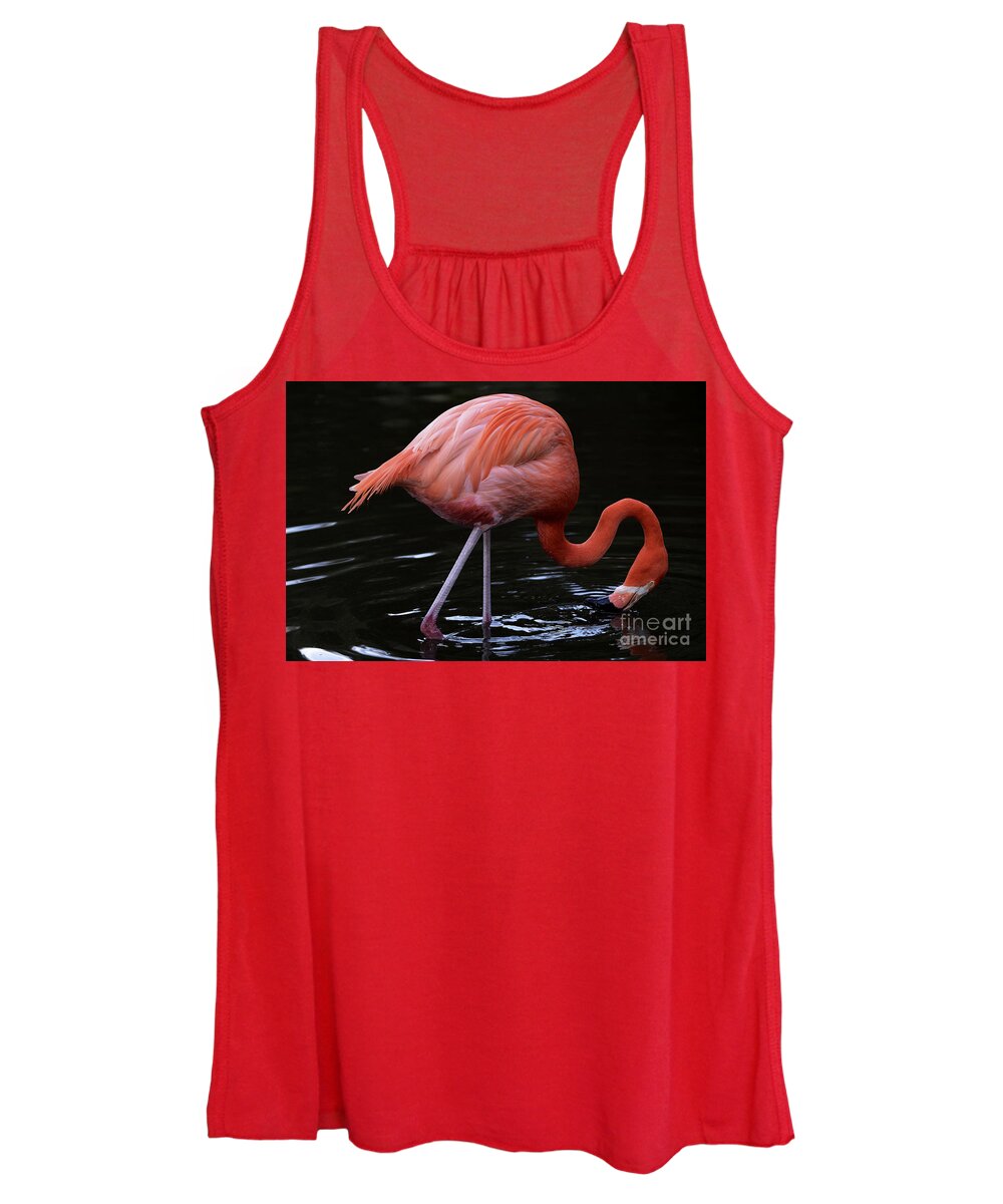 Flamingo Women's Tank Top featuring the photograph Water Hug by Lorenzo Cassina