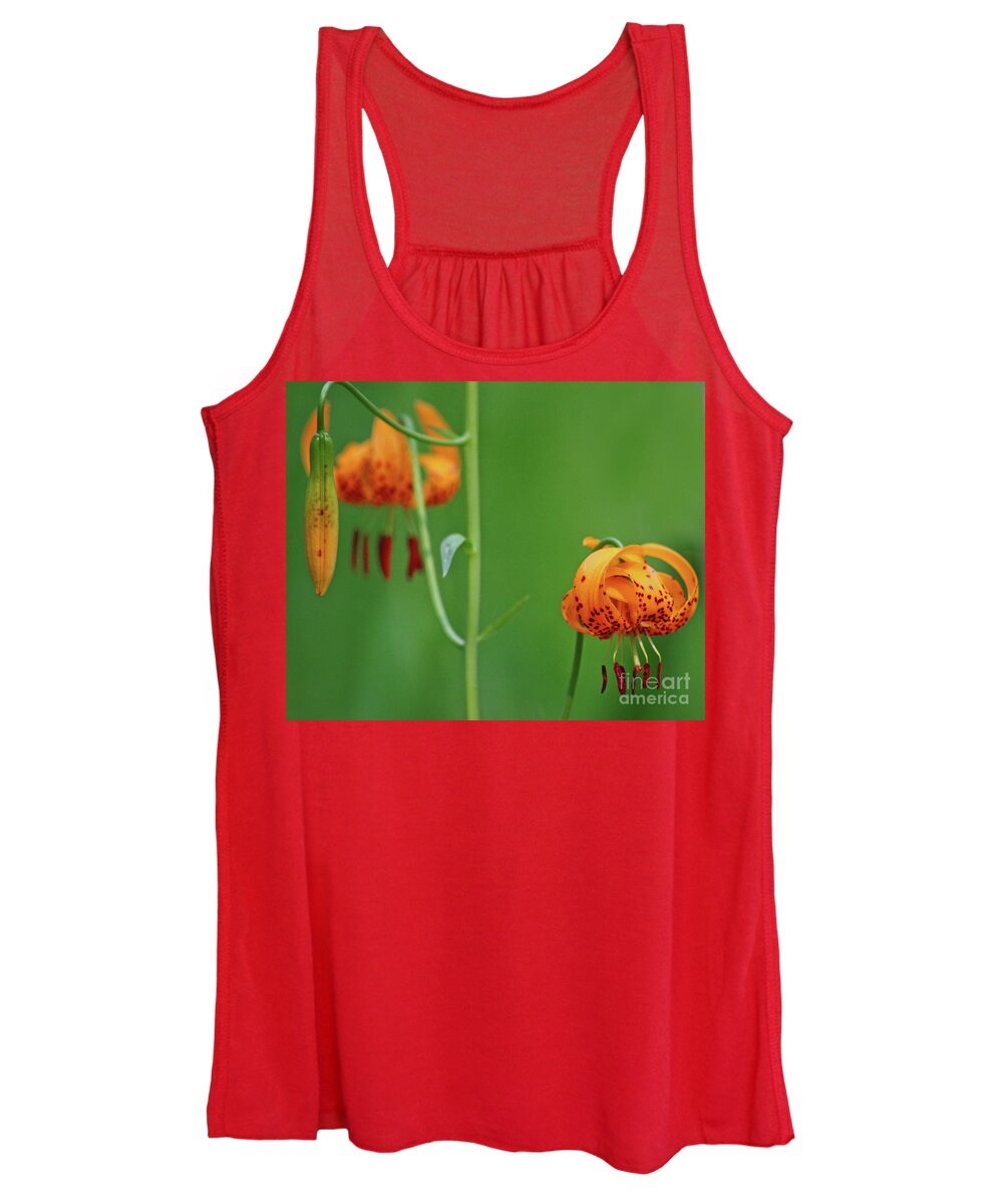 Tiger Lily Women's Tank Top featuring the photograph Wild Tiger Lily by Terri Brewster
