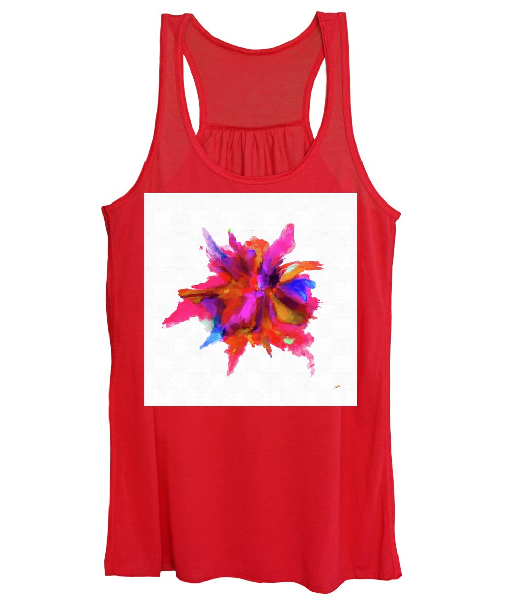 Abstract Women's Tank Top featuring the painting Abstract - DWP1012001 #2 by Dean Wittle
