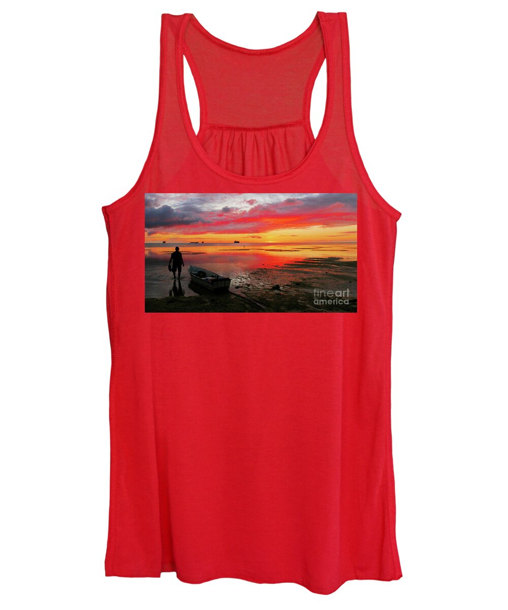 Nature Women's Tank Top featuring the photograph Drama in the Skies #1 by On da Raks