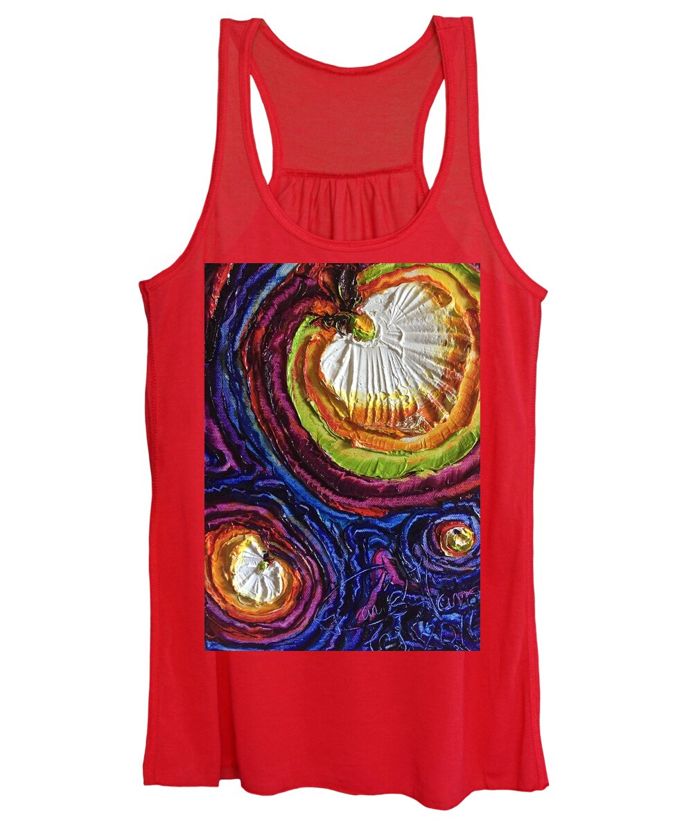 Oil On Canvas Women's Tank Top featuring the painting Fireflies at Night #2 by Paris Wyatt Llanso