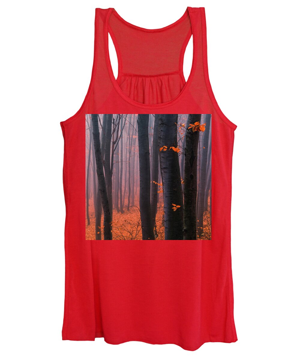 Mountain Women's Tank Top featuring the photograph Orange Wood by Evgeni Dinev