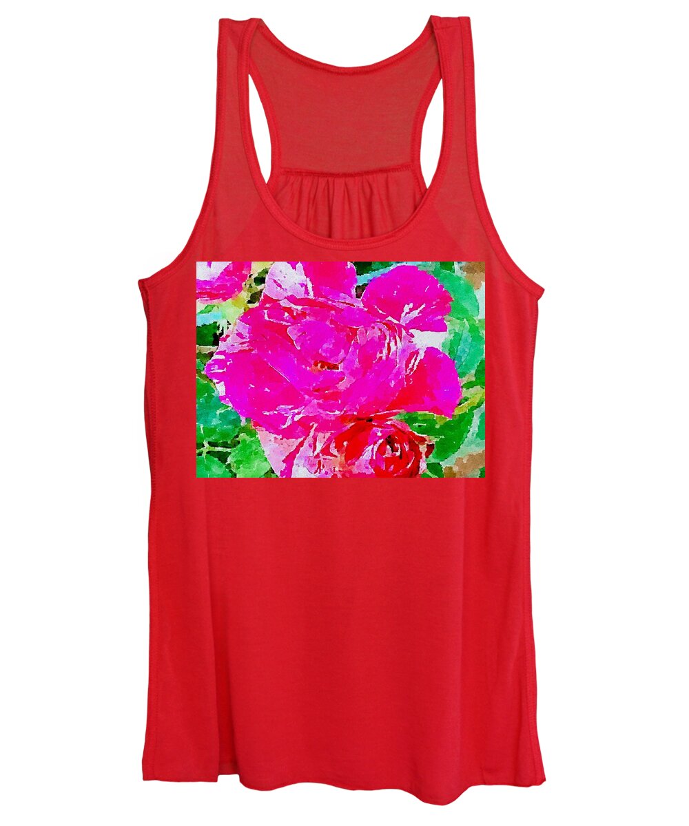 Rose Women's Tank Top featuring the photograph Red rose #1 by Steven Wills