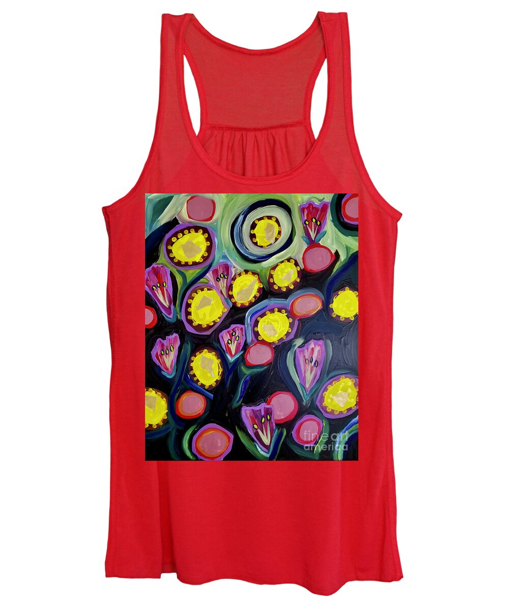 Spring Women's Tank Top featuring the mixed media Spring #2 by Catherine Gruetzke-Blais
