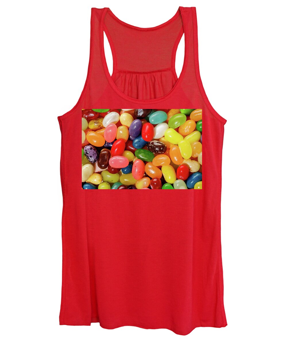 Jelly Beans Women's Tank Top featuring the photograph Jelly Beans closeup by Peter Pauer