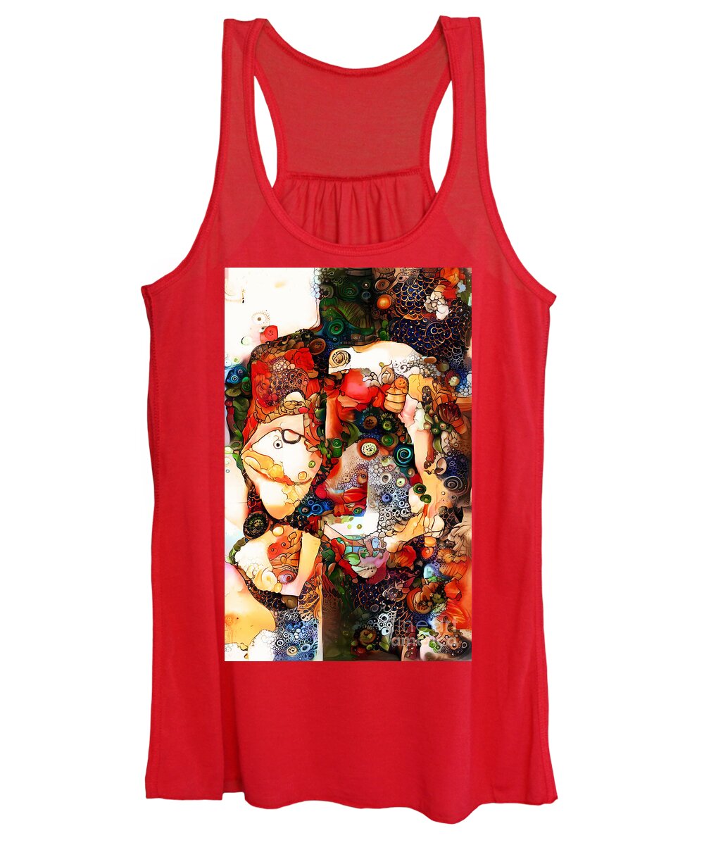 Contemporary Art Women's Tank Top featuring the digital art 34 by Jeremiah Ray