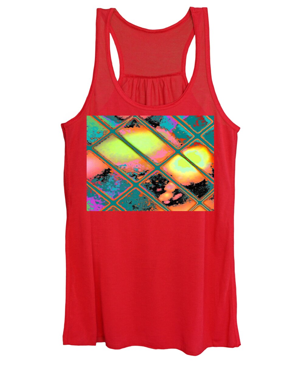 Abstract Women's Tank Top featuring the digital art Abstract Exressionaryish #10 by T Oliver