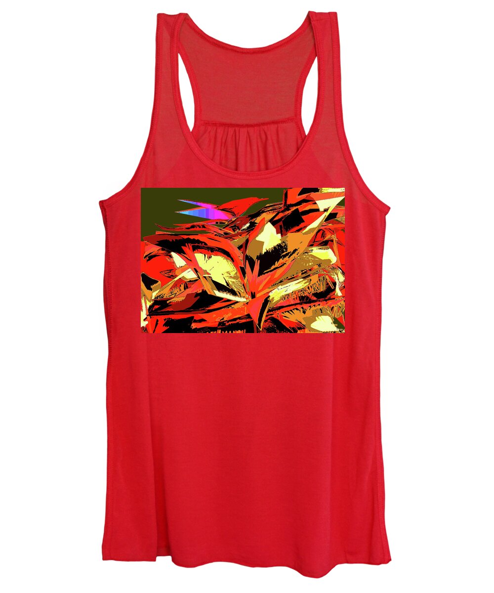 Flowers Women's Tank Top featuring the digital art Amid Flowers by Asok Mukhopadhyay