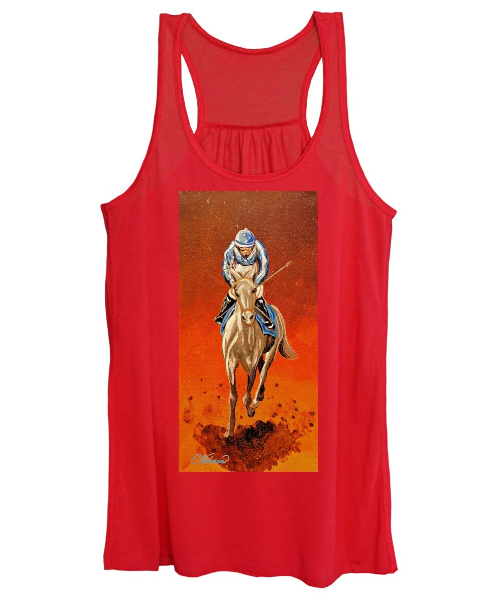 Andalusian Women's Tank Top featuring the painting Andalusian by Emanuel Alvarez Valencia