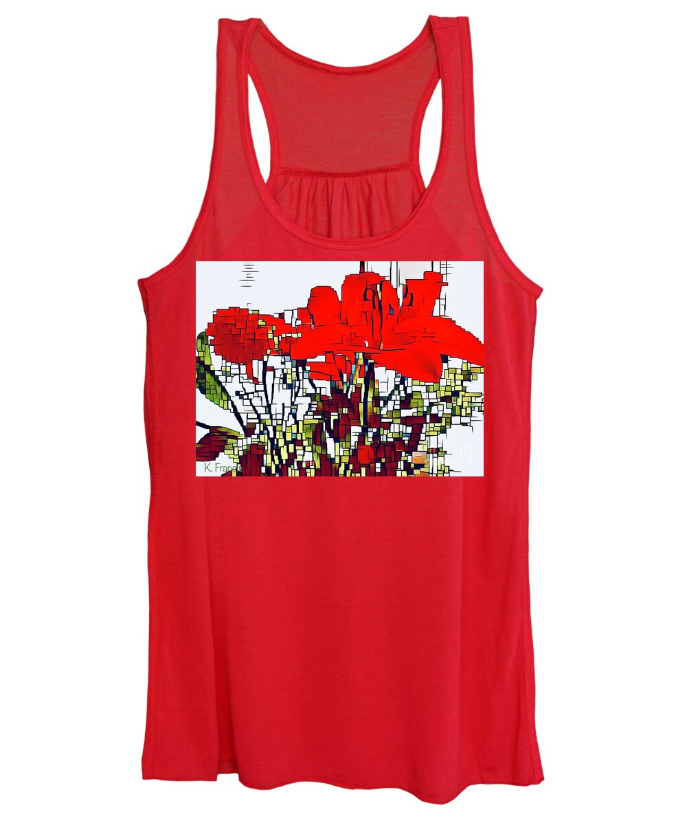 Flowers Women's Tank Top featuring the digital art Baby, It's Cold Outside by Karen Francis