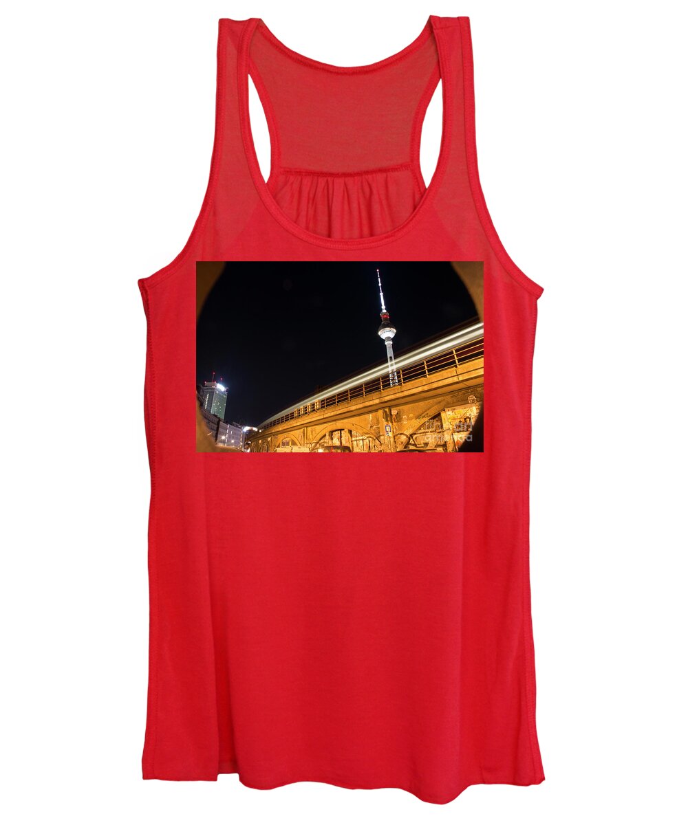 Berlin Women's Tank Top featuring the photograph Berlin by night by Yavor Mihaylov