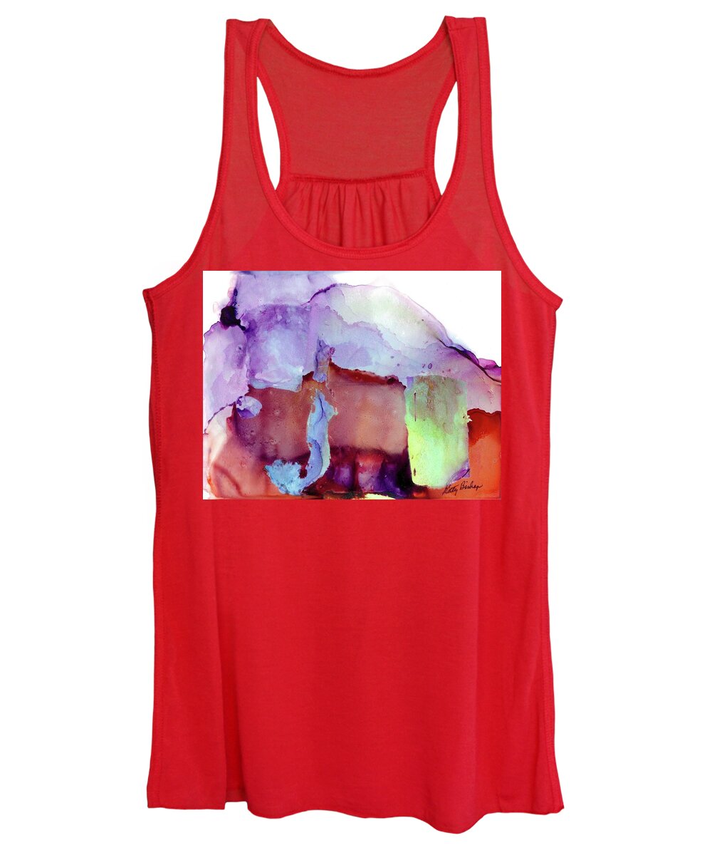 Abstract Women's Tank Top featuring the painting Boundaries by Katy Bishop