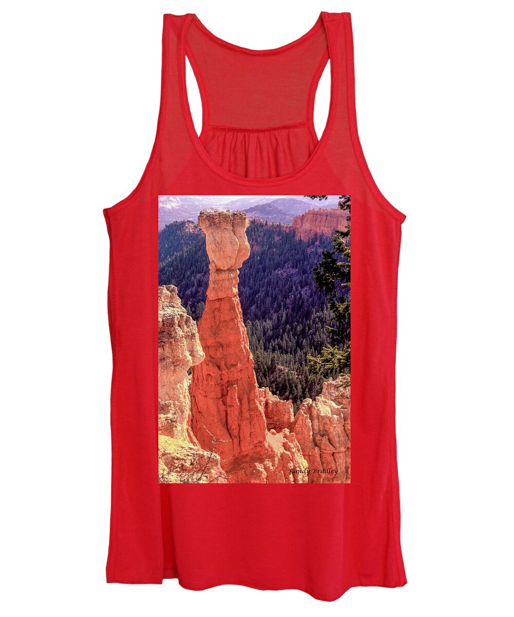 Usa Women's Tank Top featuring the photograph Bryce Canyon Rock Tower by Randy Bradley