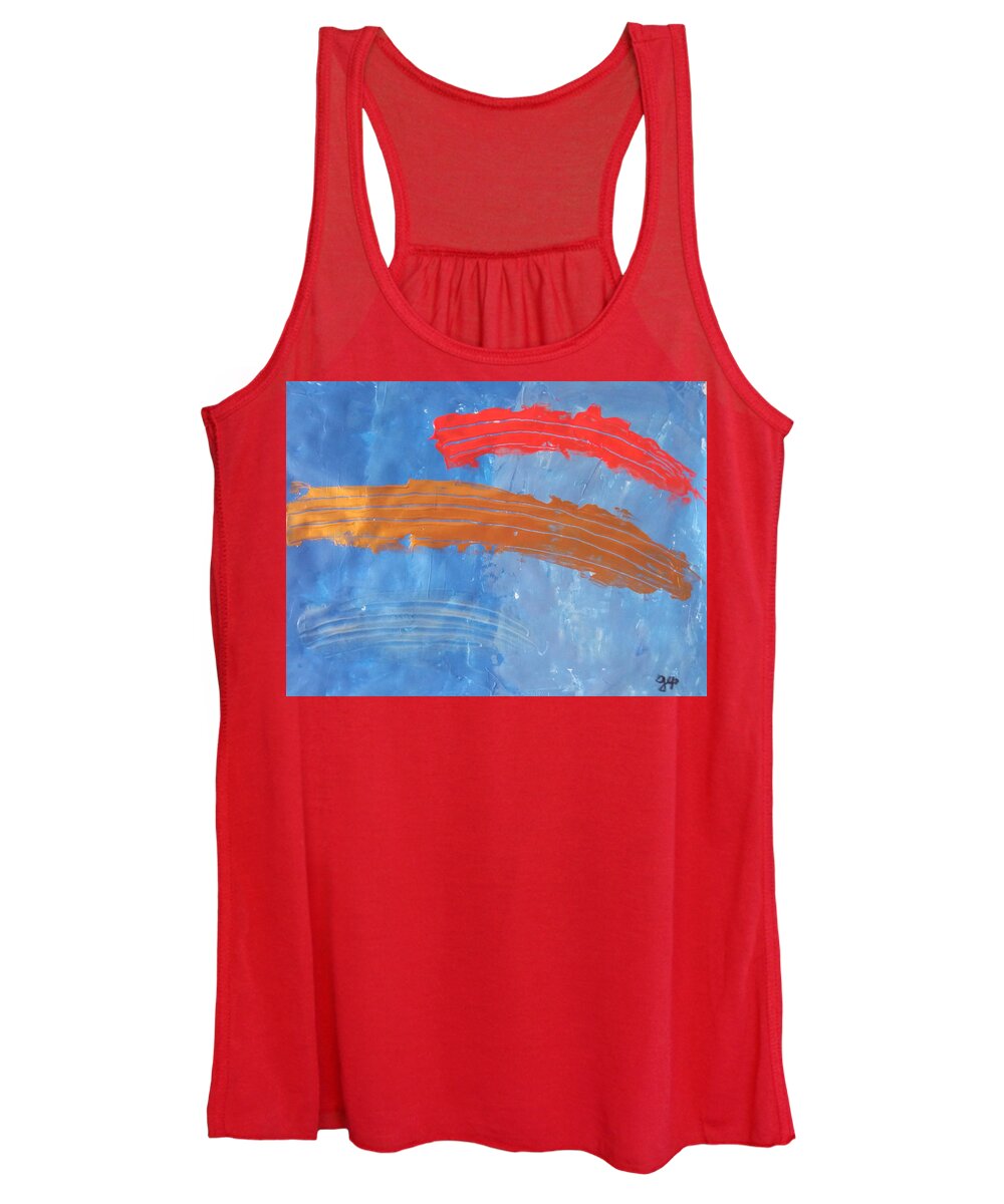  Women's Tank Top featuring the painting Caos59 horizontal cuts by Giuseppe Monti