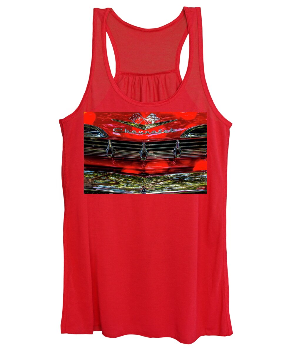 Chevy Women's Tank Top featuring the photograph Chevy Smile by Pamela Dunn-Parrish